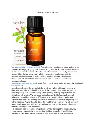turmeric essential oil blends well with,,.,