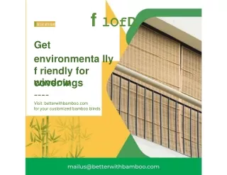 Bamboo Blinds for Windows