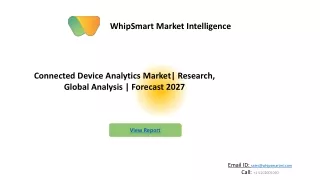 Connected Device Analytics market competitive analysis & industry trends