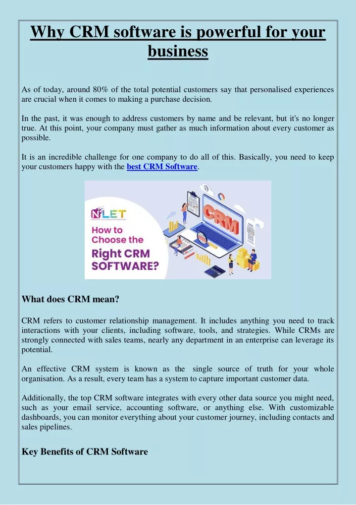 why crm software is powerful for your business