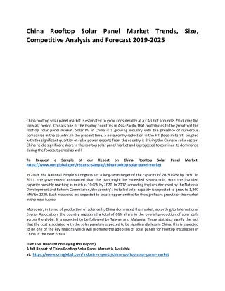 China Rooftop Solar Panel Market Trends, Size, Competitive Analysis and Forecast