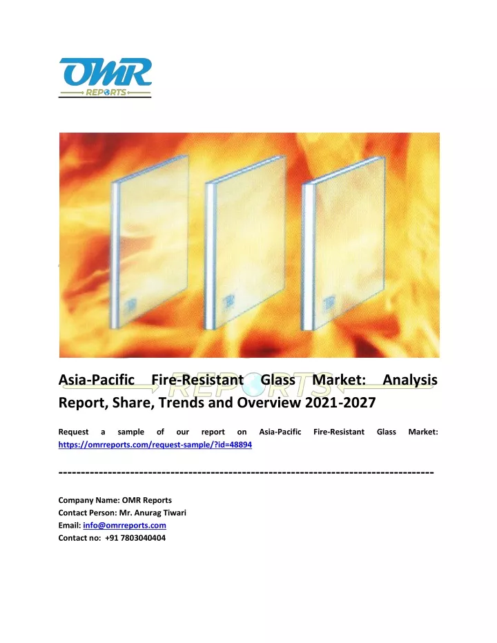 asia pacific fire resistant glass market analysis