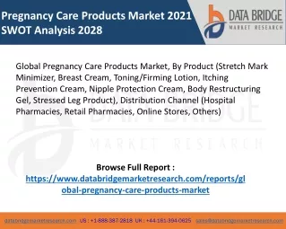 Pregnancy Care Products Market pdf