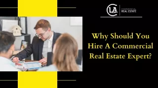 Why should you hire a commercial real estate expert?