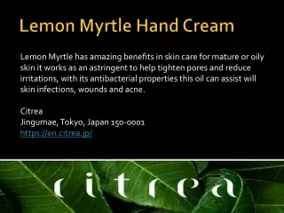 Lemon Myrtle Hand Cream