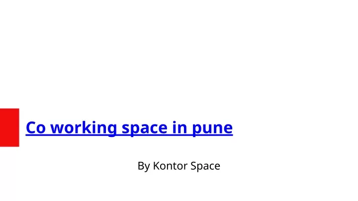 co working space in pune