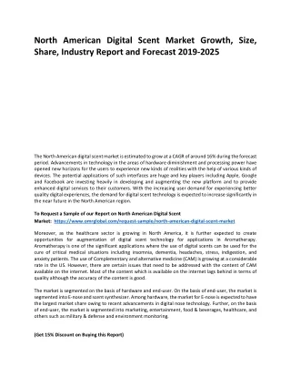 North American Digital Scent Market Trends, Size, Competitive Analysis and Forec