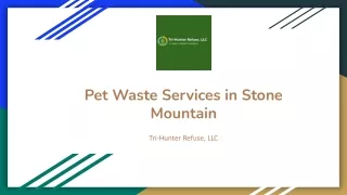 Pet Waste Services in Stone Mountain