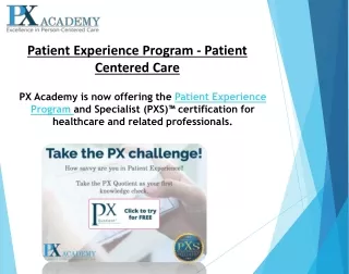 Patient Experience Quality Measures - PX Academy