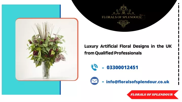 luxury artificial floral designs in the uk from