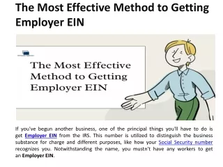 The Most Effective Method to Getting Employer EIN