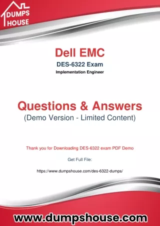 Study With Dell EMC DES-6322 Actual Questions To Boost Your Preparation