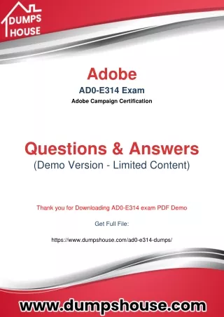 Study With Adobe AD0-E314 Actual Questions To Boost Your Preparation