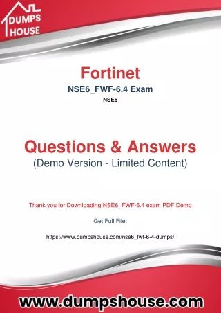 Study With Fortinet NSE6_FWF-6.4 Actual Questions To Boost Your Preparation