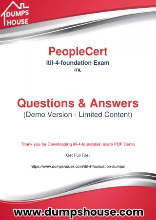 Study With PeopleCert itil-4-foundation Actual Questions To Boost Your Preparati