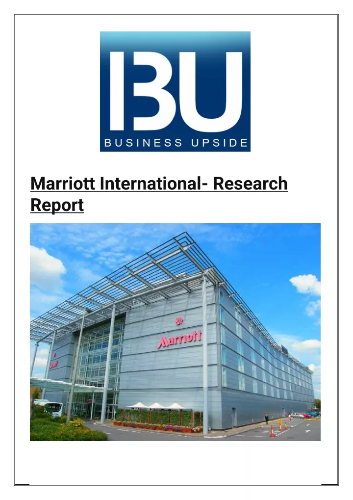 marriott international research report