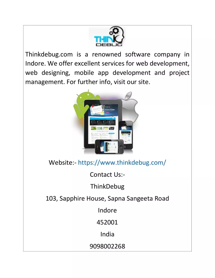 thinkdebug com is a renowned software company