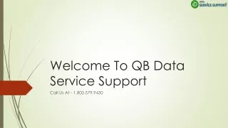 welcome to qb data service support