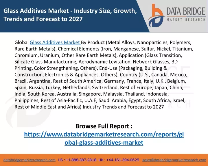 glass additives market industry size growth