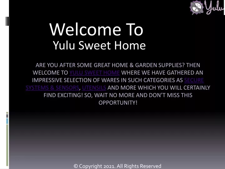 welcome to yulu sweet home