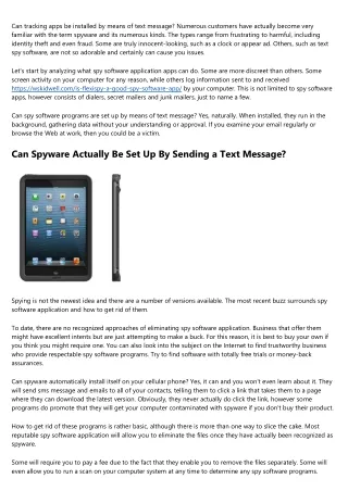 can tracking apps be installed by means of text