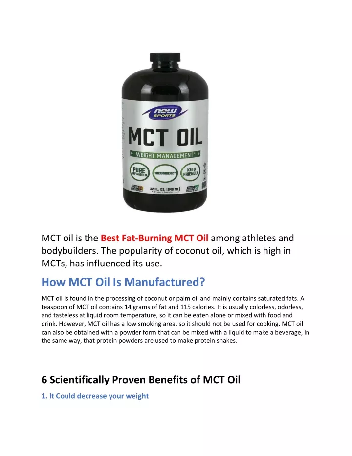 mct oil is the best fat burning mct oil among