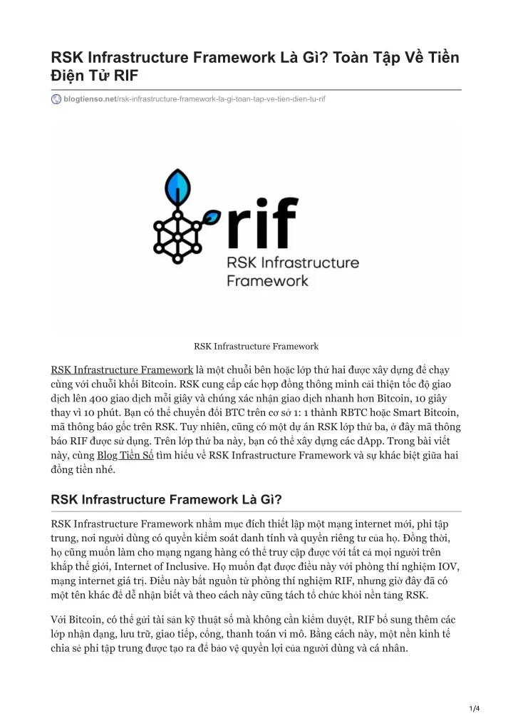 rsk infrastructure framework