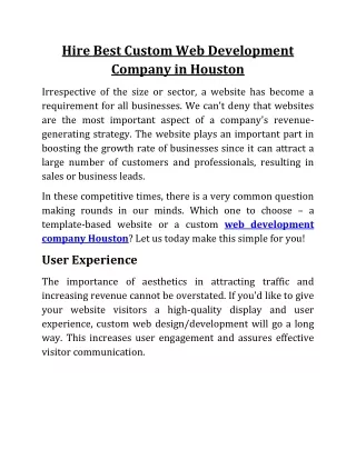 Hire Best Custom Web Development Company in Houston-converted