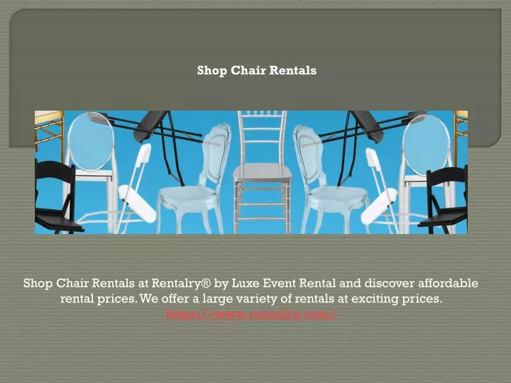 shop chair rentals