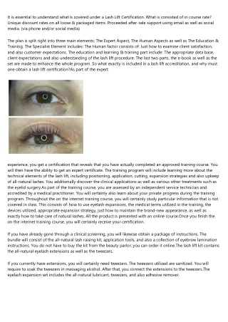 The Evolution of trusted lash lift certification near me