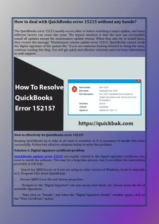 how to deal with quickbooks error 15215 without