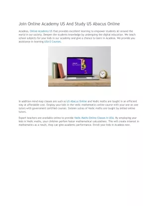 join online academy us and study us abacus online
