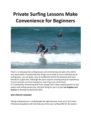 Ways to Learn Surfing for Beginners - Surf Camp Los Angeles
