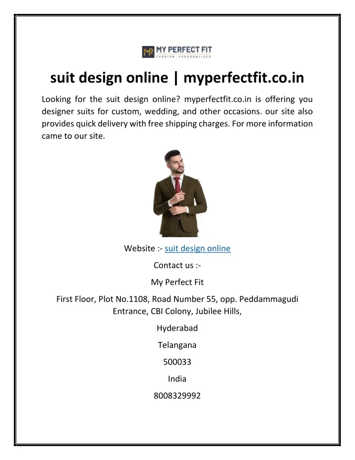 suit design online myperfectfit co in