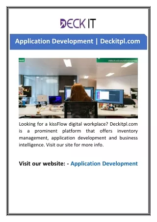 Application Development | Deckitpl.com