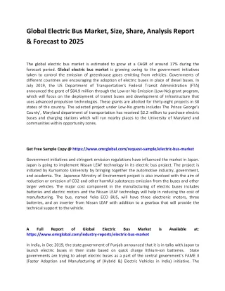 global electric bus market size share analysis