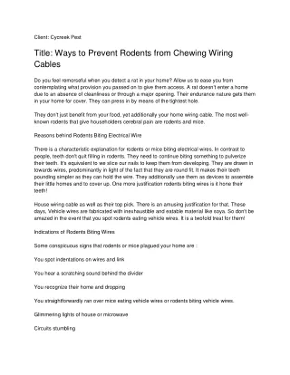 client cycreek pest title ways to prevent rodents