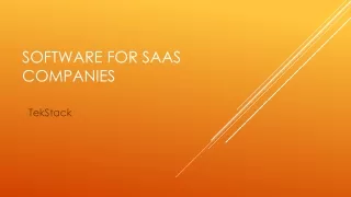 Software For Saas Companies