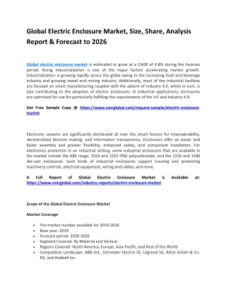 global electric enclosure market size share