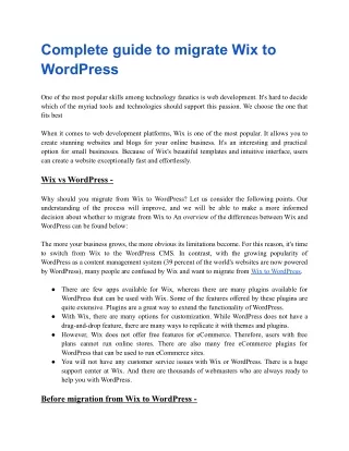 Complete guide to migrate Wix to WordPress (1)