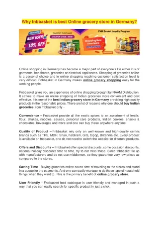 why fnbbasket is best online grocery store