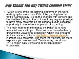 Buy twitch channel views