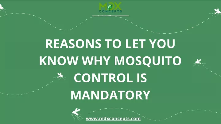 reasons to let you know why mosquito control