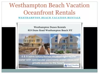 Westhampton Beach Vacation Oceanfront Rentals