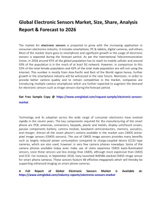 global electronic sensors market size share