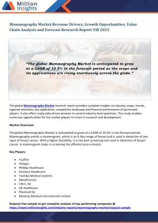 mammography market revenue drivers growth