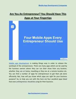 mobile app development companies