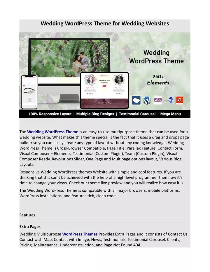 wedding wordpress theme for wedding websites