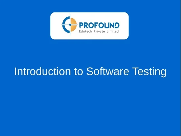introduction to software testing