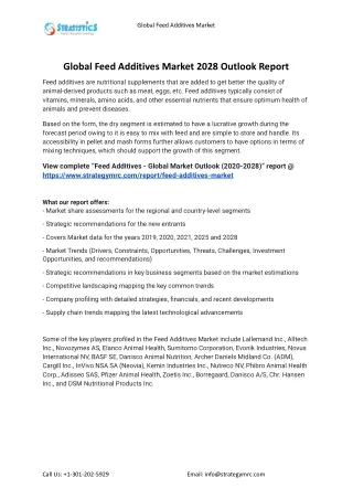 global feed additives market